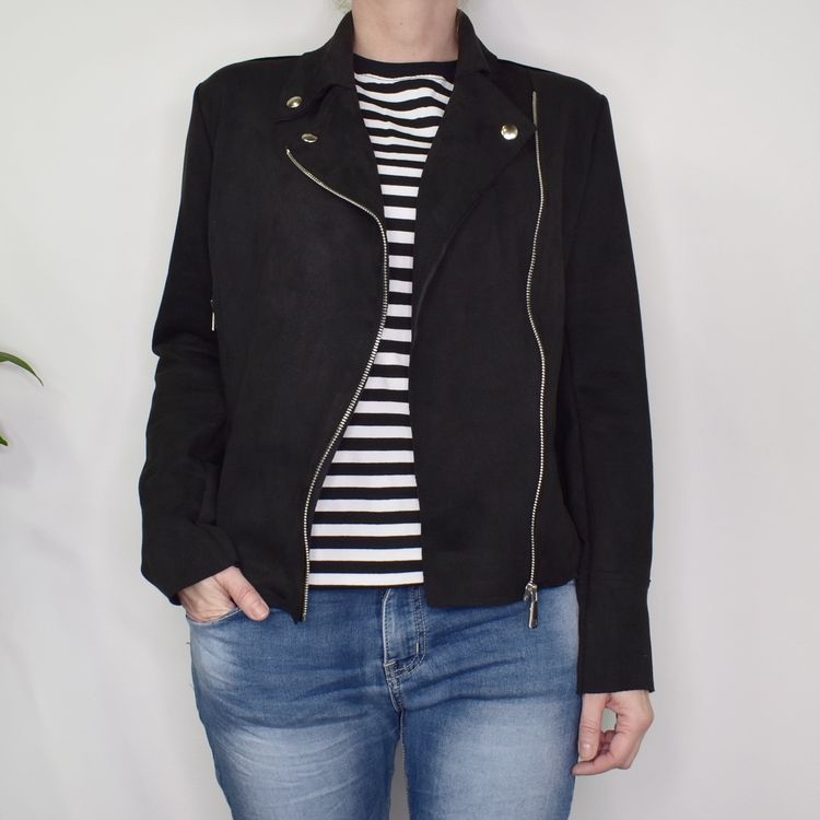 Jacka Biker SVART