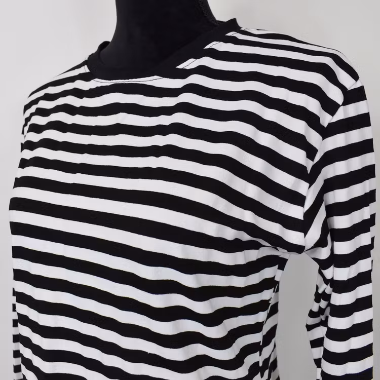 Långärmad t-shirt Randig VIT/SVART