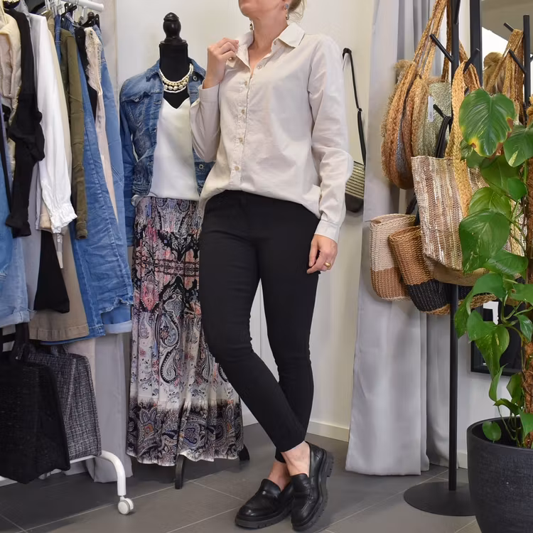 Bomullsskjorta BEIGE
