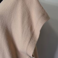 Stickad Ponchotröja med Knappar BEIGE