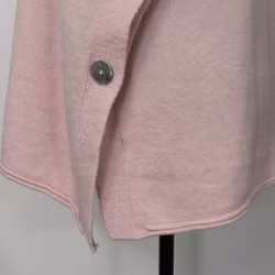 Stickad Ponchotröja med Knappar ROSA