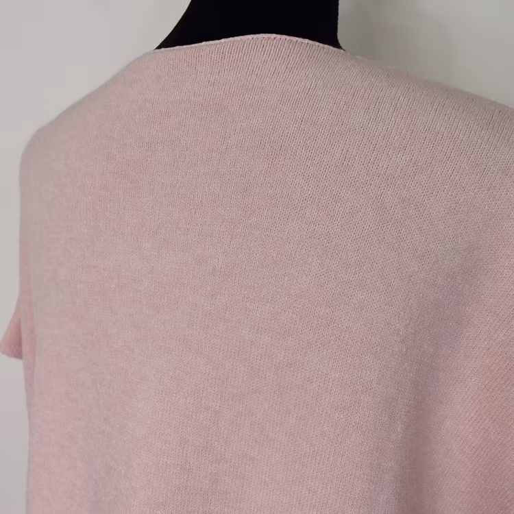Stickad Ponchotröja med Knappar ROSA