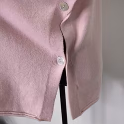 Stickad Ponchotröja med Knappar ROSA
