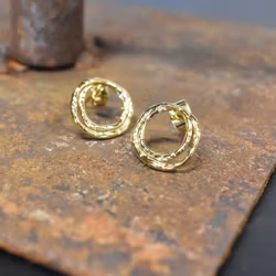 Örhänge Ring Rostfritt Stål GULD - Lolo & Yaya