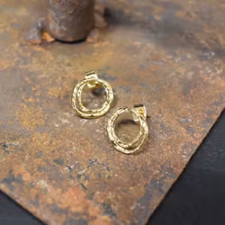 Örhänge Ring Rostfritt Stål GULD - Lolo & Yaya
