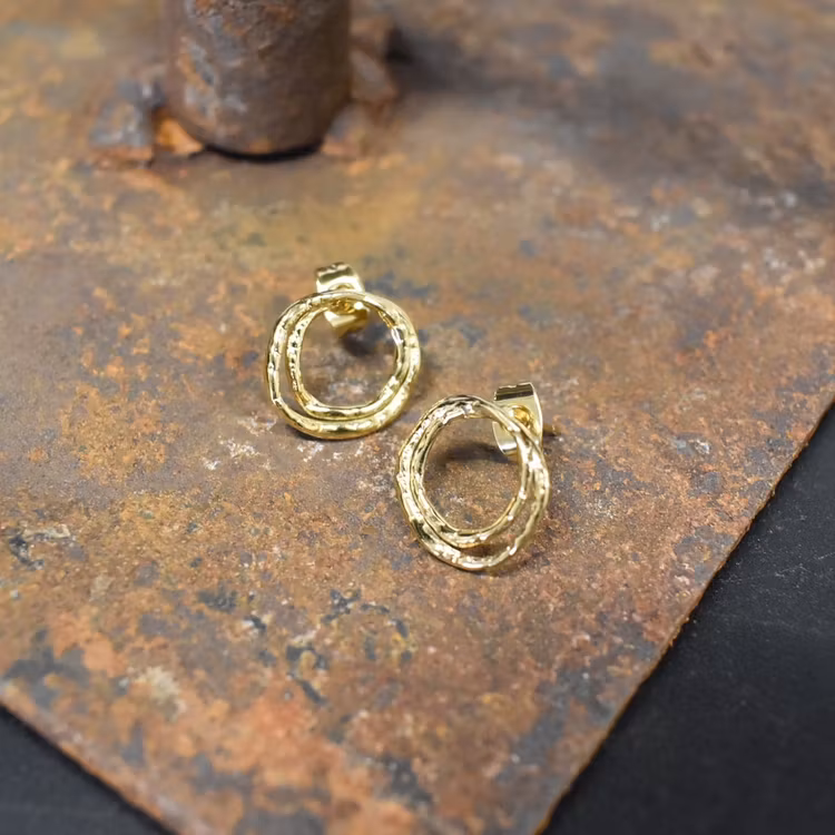 Örhänge Ring Rostfritt Stål GULD - Lolo & Yaya