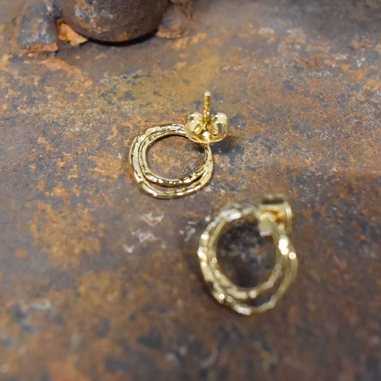 Örhänge Ring Rostfritt Stål GULD - Lolo & Yaya