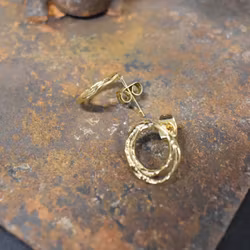 Örhänge Ring Rostfritt Stål GULD - Lolo & Yaya