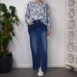 Blus Estie Mönstrad BLÅ - Mix By Heart