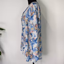 Blus Estie Mönstrad BLÅ - Mix By Heart