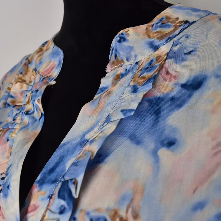 Blus Estie Mönstrad BLÅ - Mix By Heart