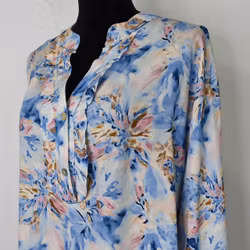 Blus Estie Mönstrad BLÅ - Mix By Heart