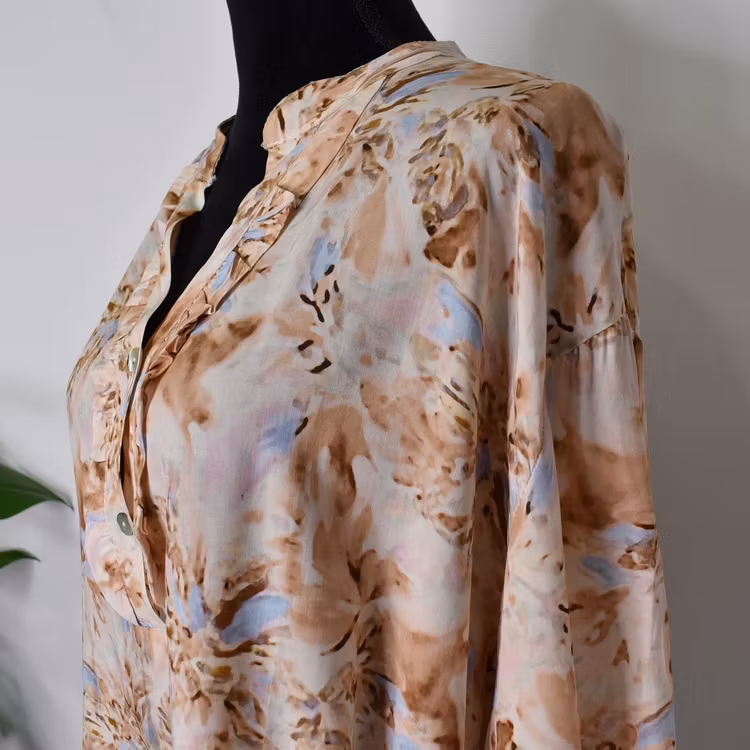 Blus Estie Mönstrad BEIGE - Mix By Heart