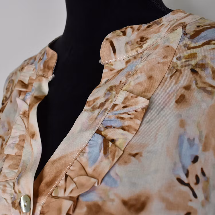 Blus Estie Mönstrad BEIGE - Mix By Heart