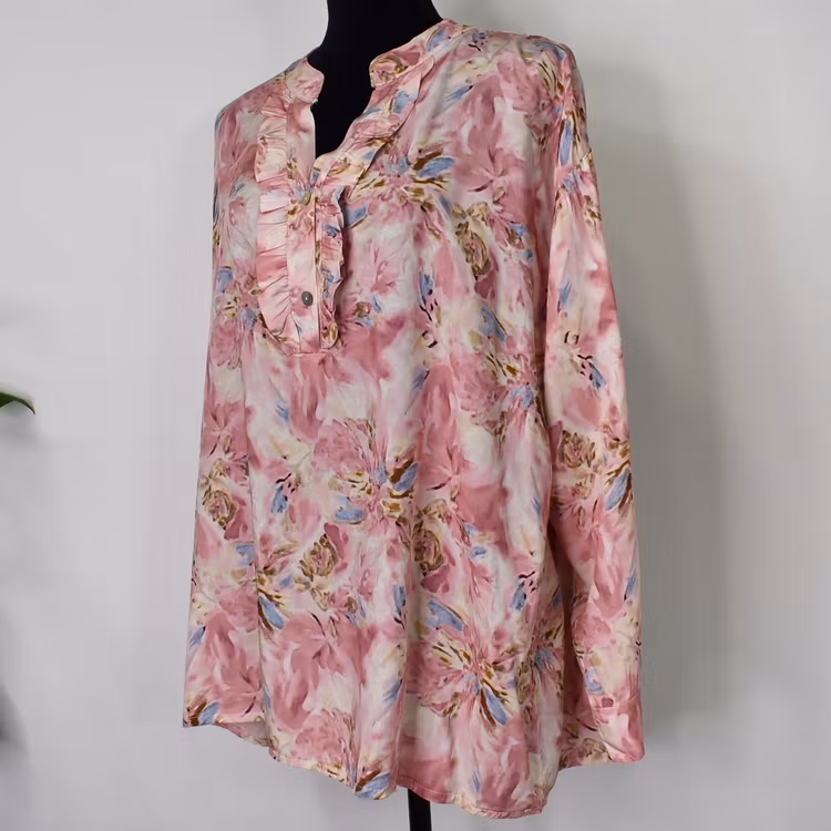 Blus Estie Mönstrad ROSA - Mix By Heart