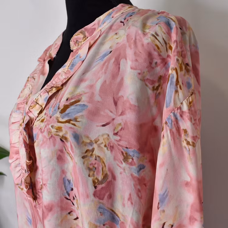 Blus Estie Mönstrad ROSA - Mix By Heart