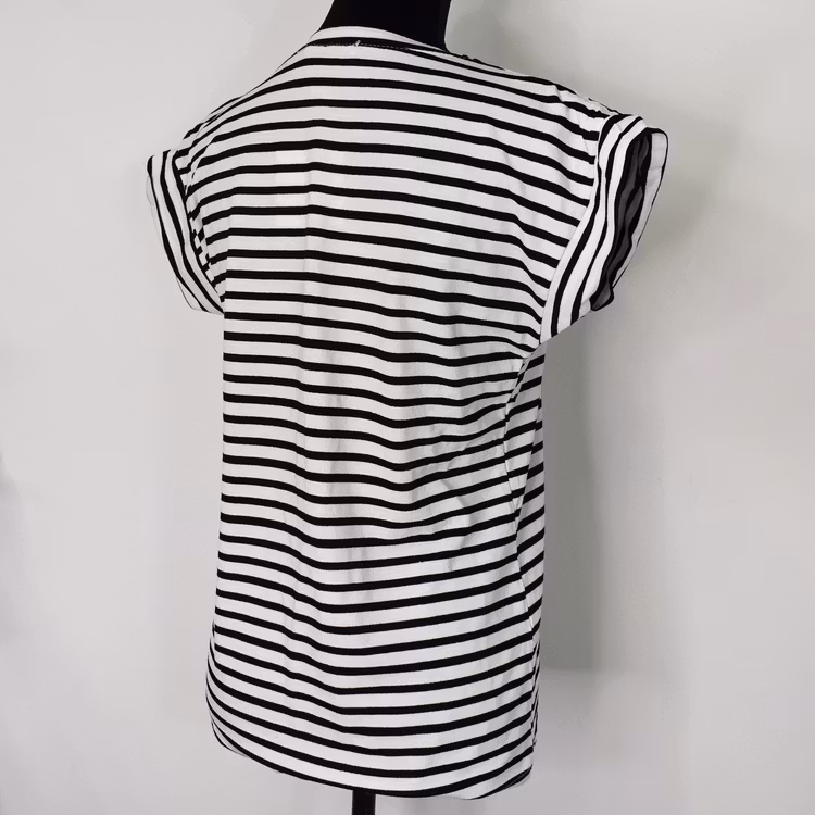 T-shirt Randig VIT/SVART