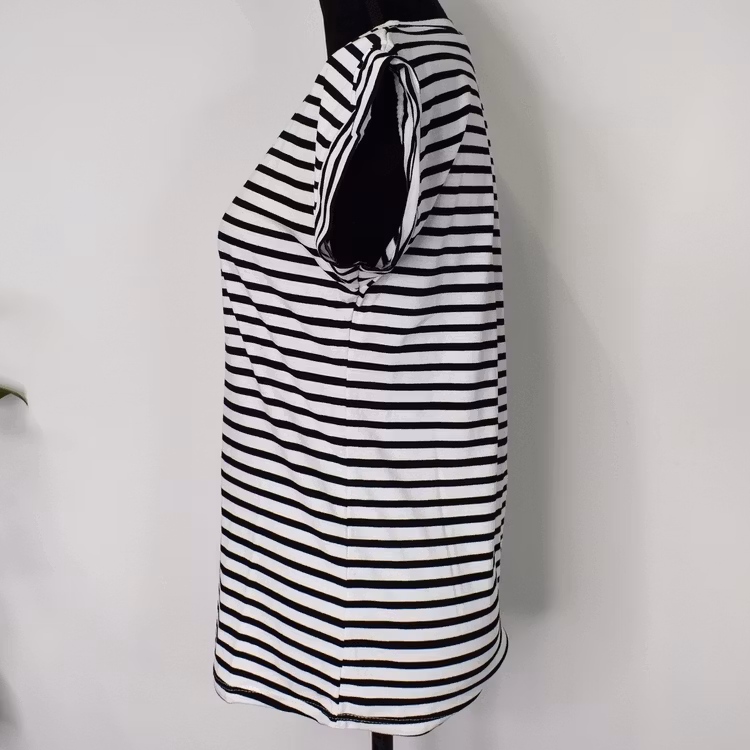 T-shirt Randig VIT/SVART