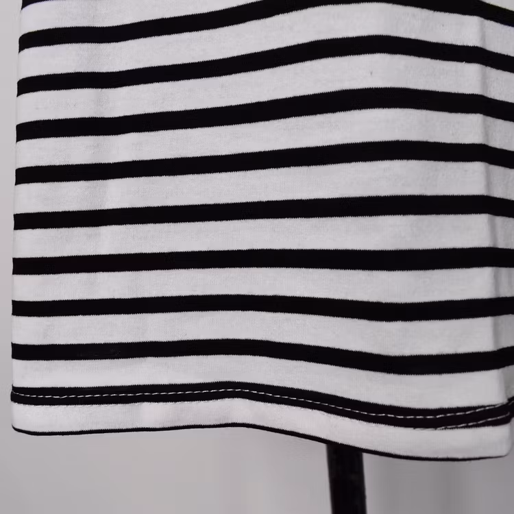 T-shirt Randig VIT/SVART