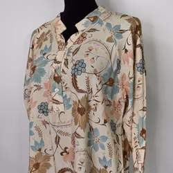 Klänning Eva Blommig BEIGE - Marta du Chateau