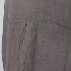 Kort linneskjorta med Volang TAUPE