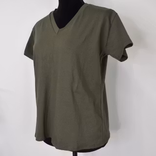 T-shirt V-ringad KAKI