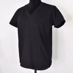 T-shirt V-ringad SVART