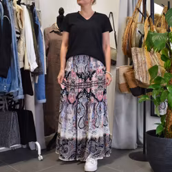 Volangkjol Princess Mönstrad SVART - Marta du Chateau