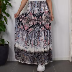 Volangkjol Princess Mönstrad SVART - Marta du Chateau