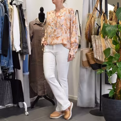 Blus Estie Mönstrad BEIGE - Mix By Heart