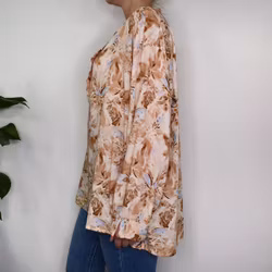 Blus Estie Mönstrad BEIGE - Mix By Heart