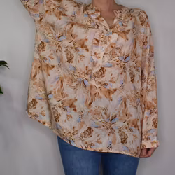 Blus Estie Mönstrad BEIGE - Mix By Heart