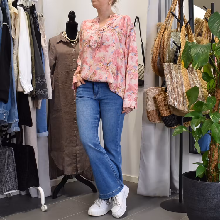 Blus Estie Mönstrad ROSA - Mix By Heart