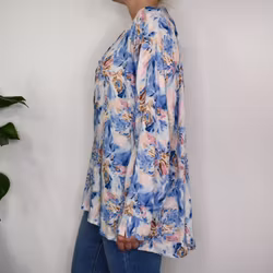 Blus Estie Mönstrad BLÅ - Mix By Heart