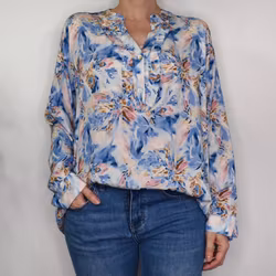 Blus Estie Mönstrad BLÅ - Mix By Heart