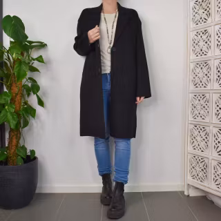 Coatigan Over Sized SVART