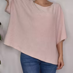 Stickad Ponchotröja ROSE