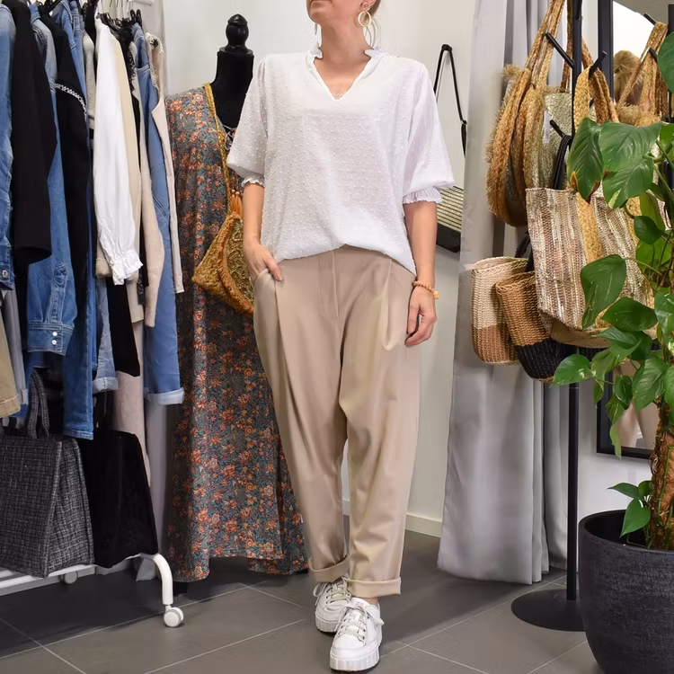 Byxa Baggy Sonya BEIGE - Marta du Chateau