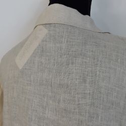 Kort skjortklänning i linne LJUSBEIGE