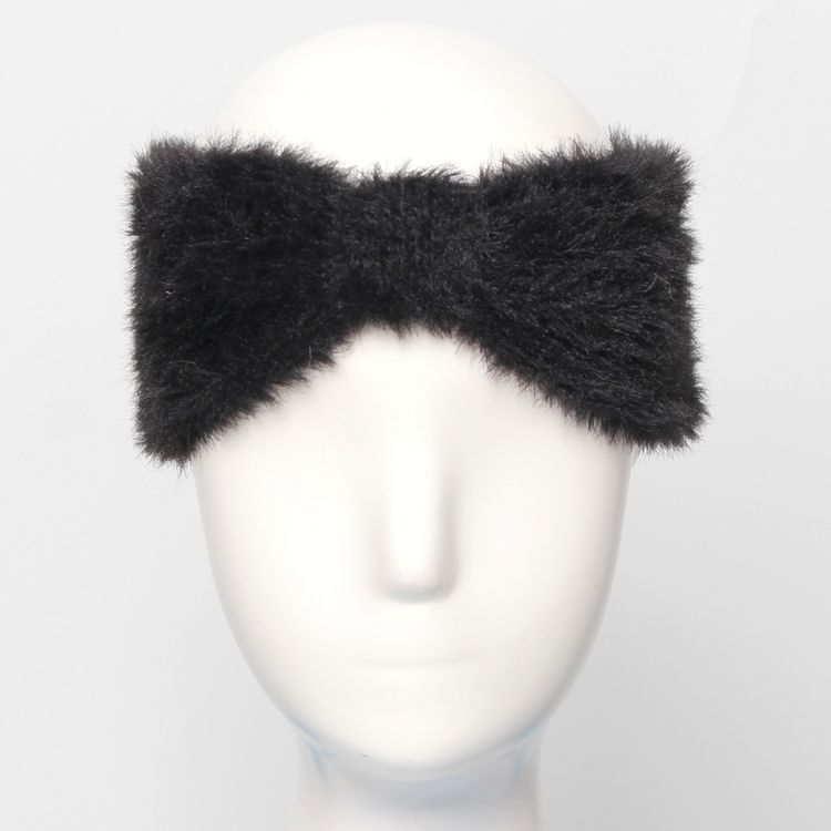 Pannband Fluffigt SVART