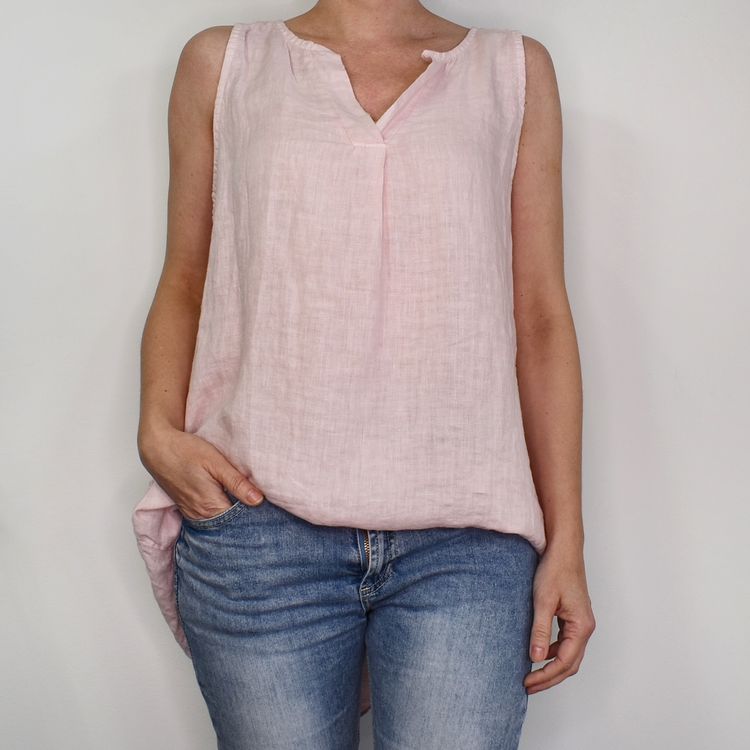 Linne/Ärmlös topp ROSE