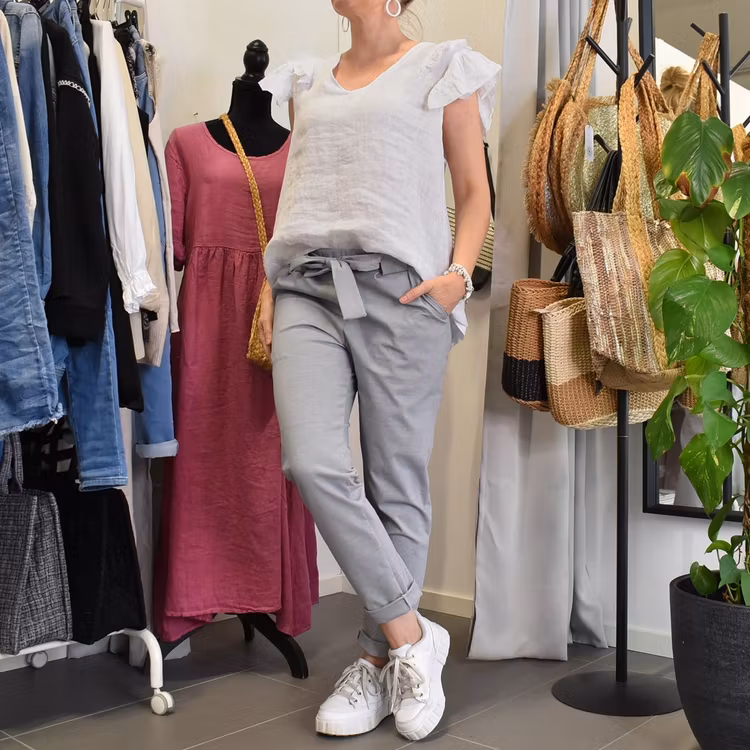 Byxa Karlene MELERAD LJUSGRÅ - Marta du Chateau