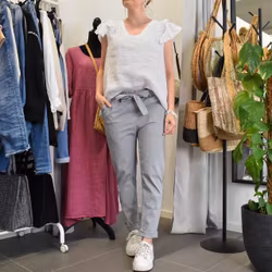 Byxa Karlene MELERAD LJUSGRÅ - Marta du Chateau