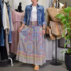 Volangkjol Princess Mönstrad SKY - Marta du Chateau