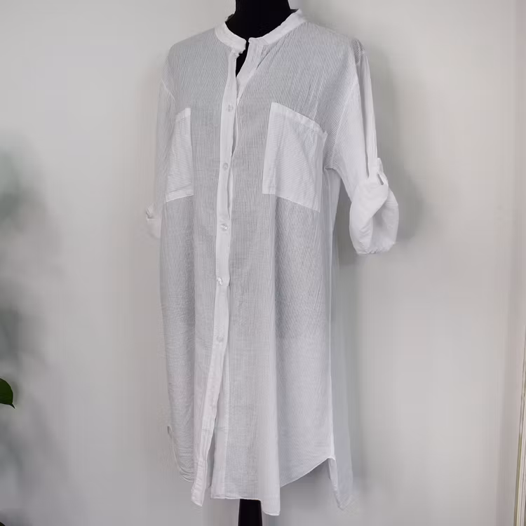 Bomullstunika Stripe VIT- Marta du Chateau