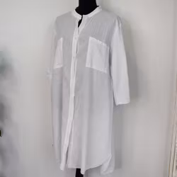 Bomullstunika Stripe VIT- Marta du Chateau