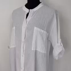Bomullstunika Stripe VIT- Marta du Chateau