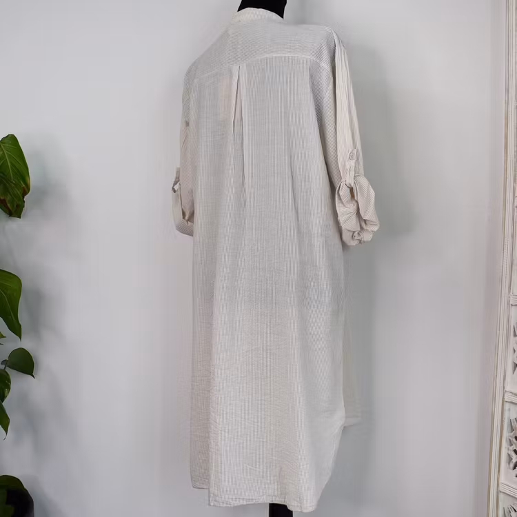 Bomullstunika Stripe BEIGE - Marta du Chateau