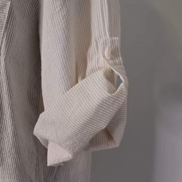 Bomullstunika Stripe BEIGE - Marta du Chateau
