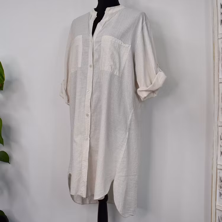 Bomullstunika Stripe BEIGE - Marta du Chateau